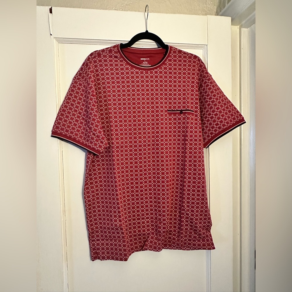 Red Patterned Men's Shirt- new w/tags